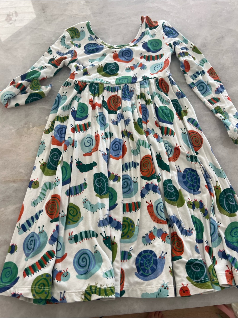 NWOT, Little Sleepies long sleeve snail dress, 7